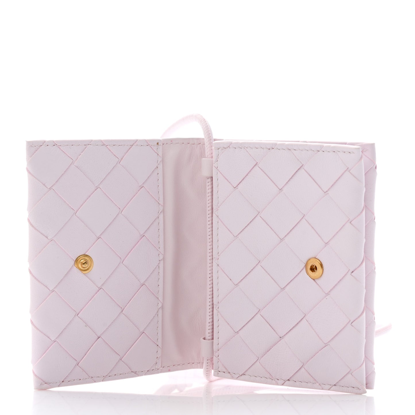 Nappa Intrecciato Card Case On Strap Bliss