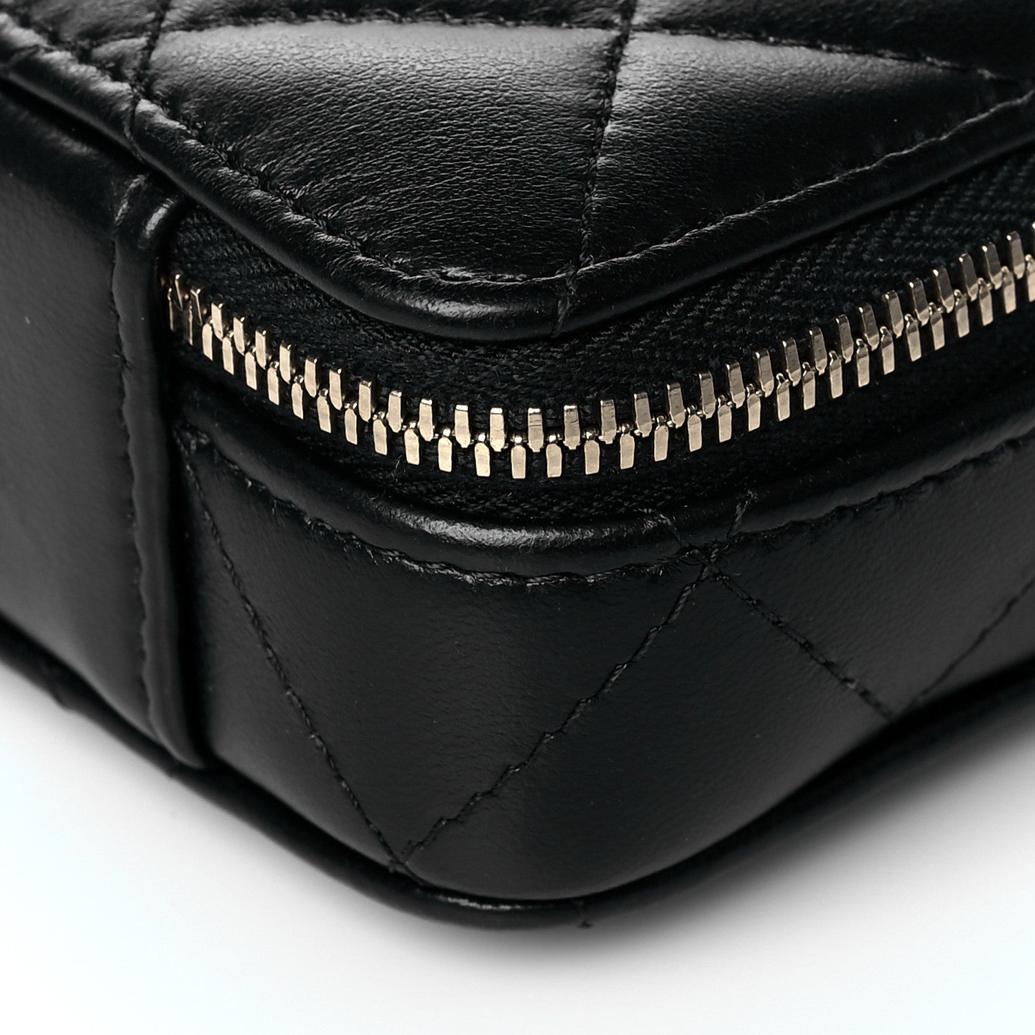 Chanel Lambskin Quilted Mini Lacquered Chain Clutch Black 5 of 10