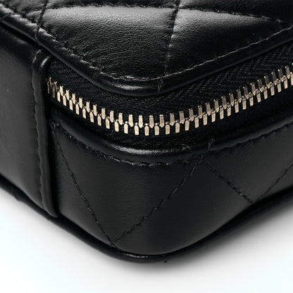 Chanel Lambskin Quilted Mini Lacquered Chain Clutch Black 5 of 10