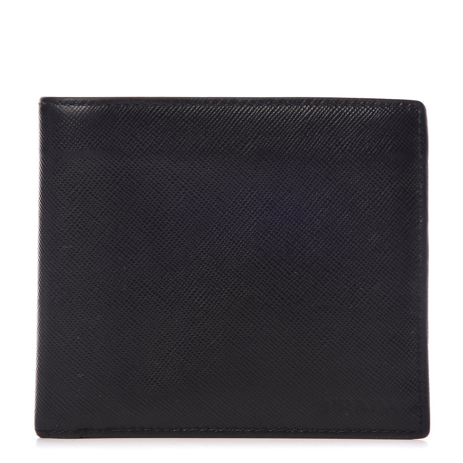 Prada Saffiano Bi-Fold Wallet Black 1 of 8