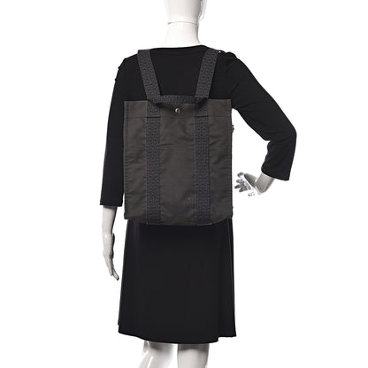 Hermes Canvas Herline Backpack Grey 2 of 10