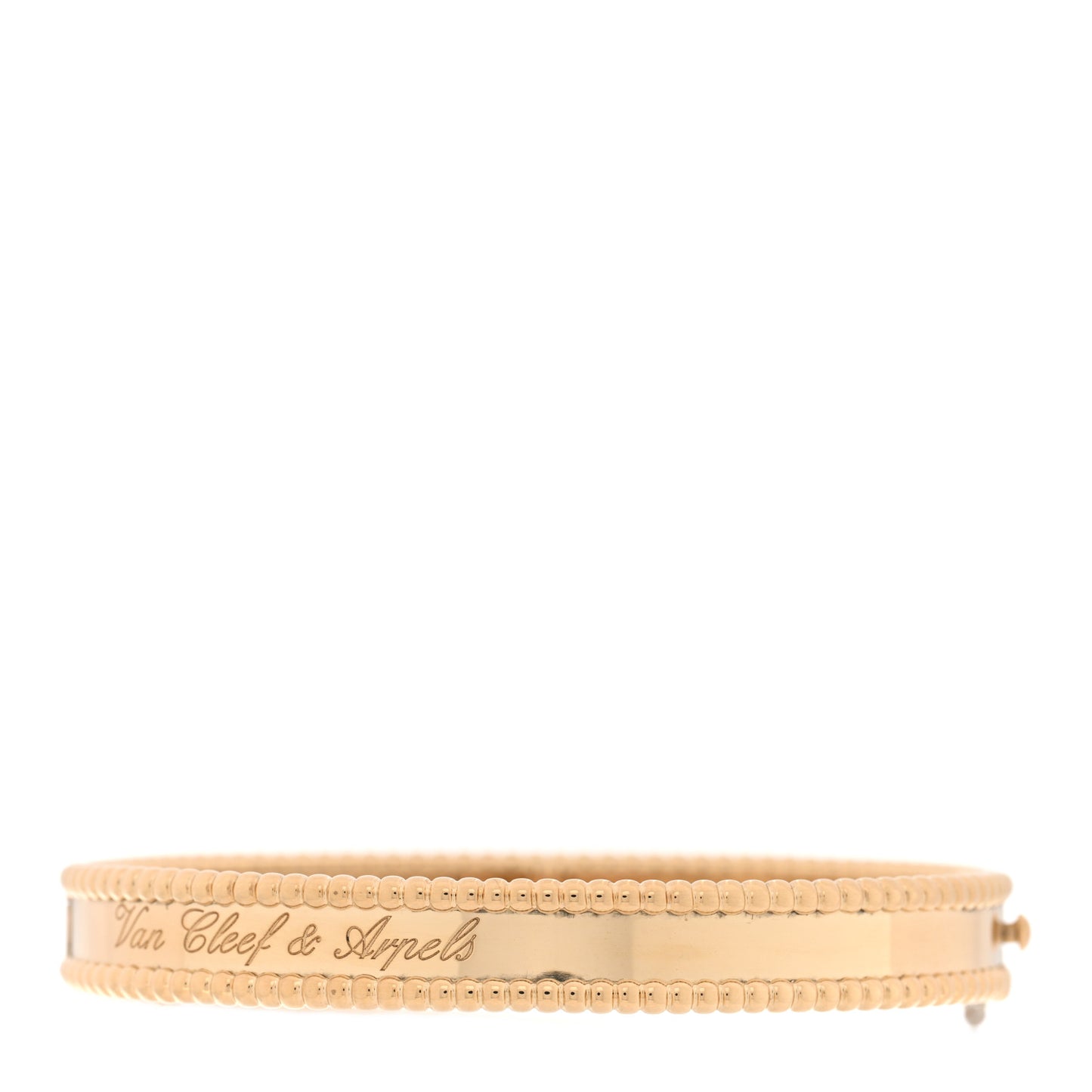 18K Yellow Gold Perlee Signature Bangle Bracelet S