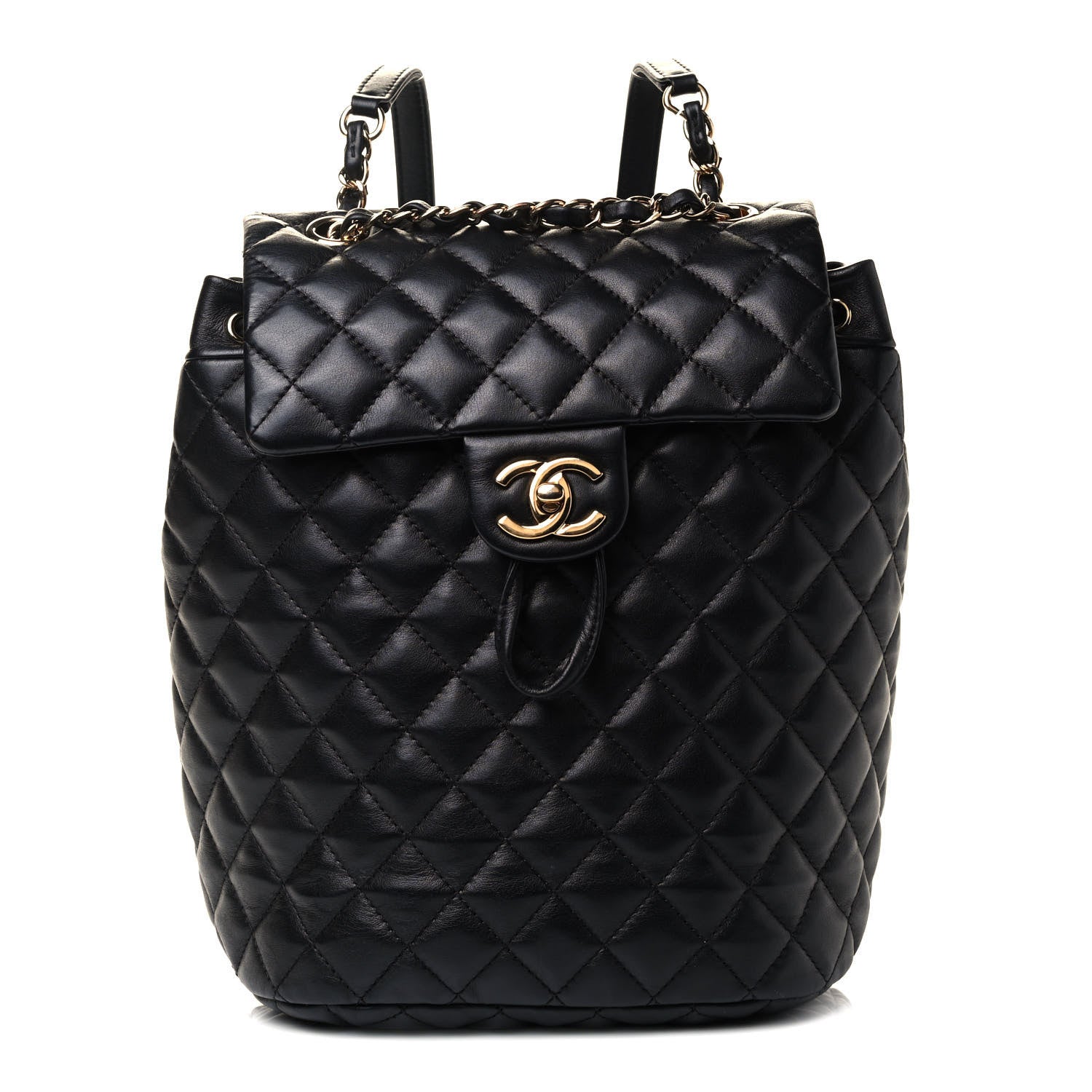Chanel Calfskin Quilted Small Urban Spirit Backpack Black 1 of 4
