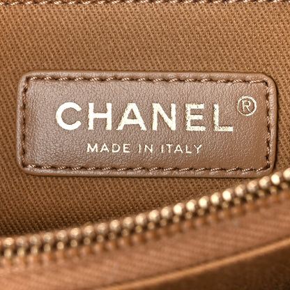 Chanel Caviar Chevron Quilted Medium Coco Handle Flap Beige 7 of 11