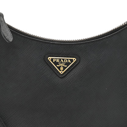 Prada Saffiano Lux Re-Edition 2005 Shoulder Bag Black 12 of 31