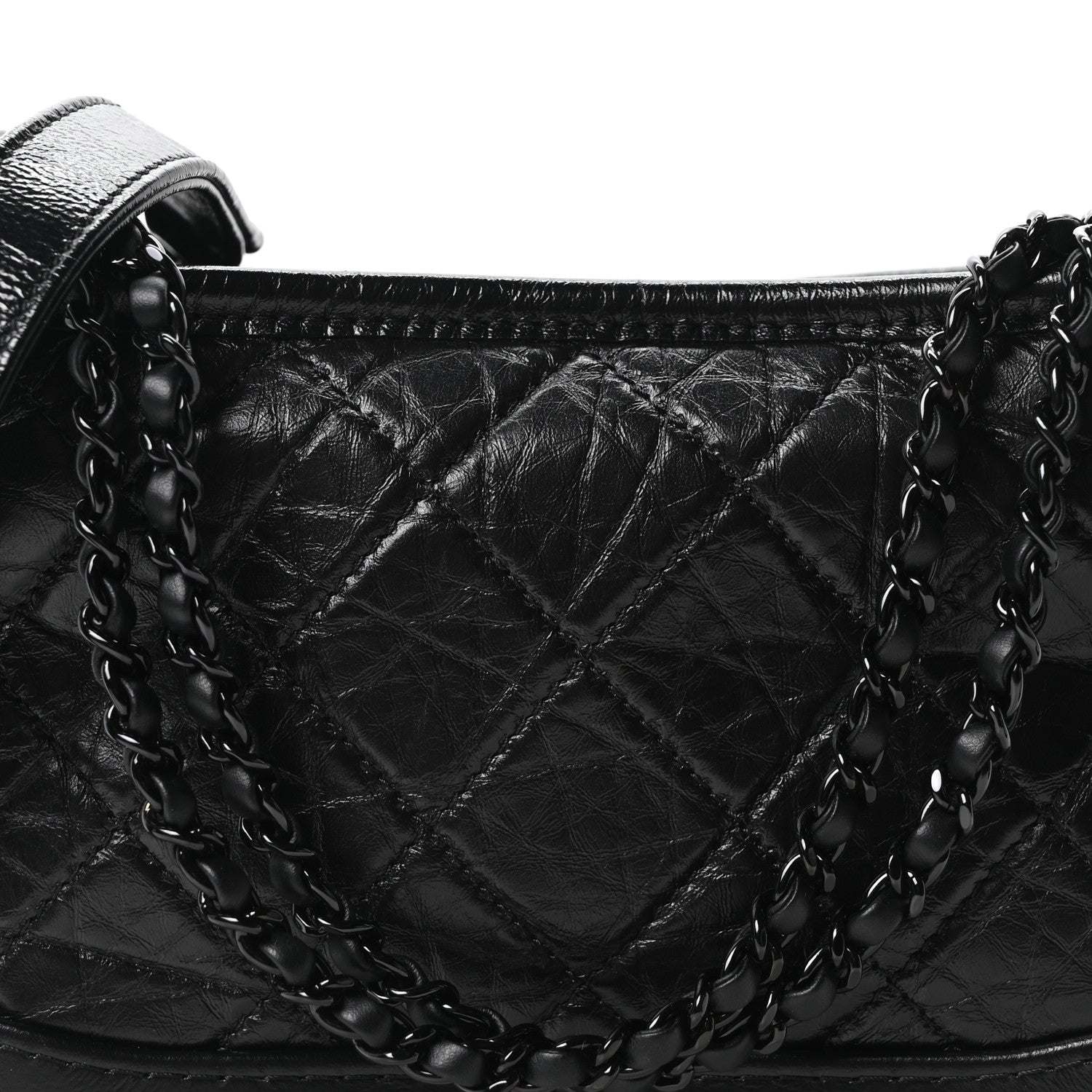 Chanel Aged Calfskin Quilted Small Gabrielle Hobo So Black 8 of 10