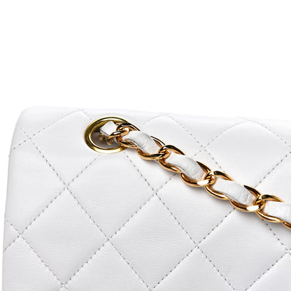 Chanel Lambskin Quilted Medium Double Flap White 15 of 18