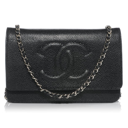 Chanel Caviar Wallet on Chain WOC Black 1 of 9