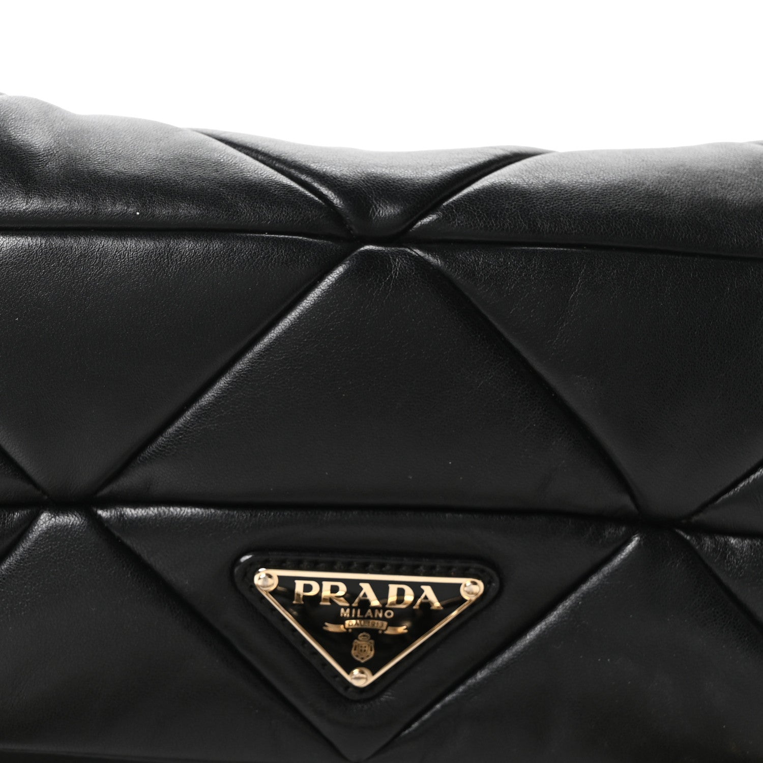 Prada Nappa Re-Nylon Triangle Quilted Patchwork System Flap Shoulder Bag Black 8 of 10