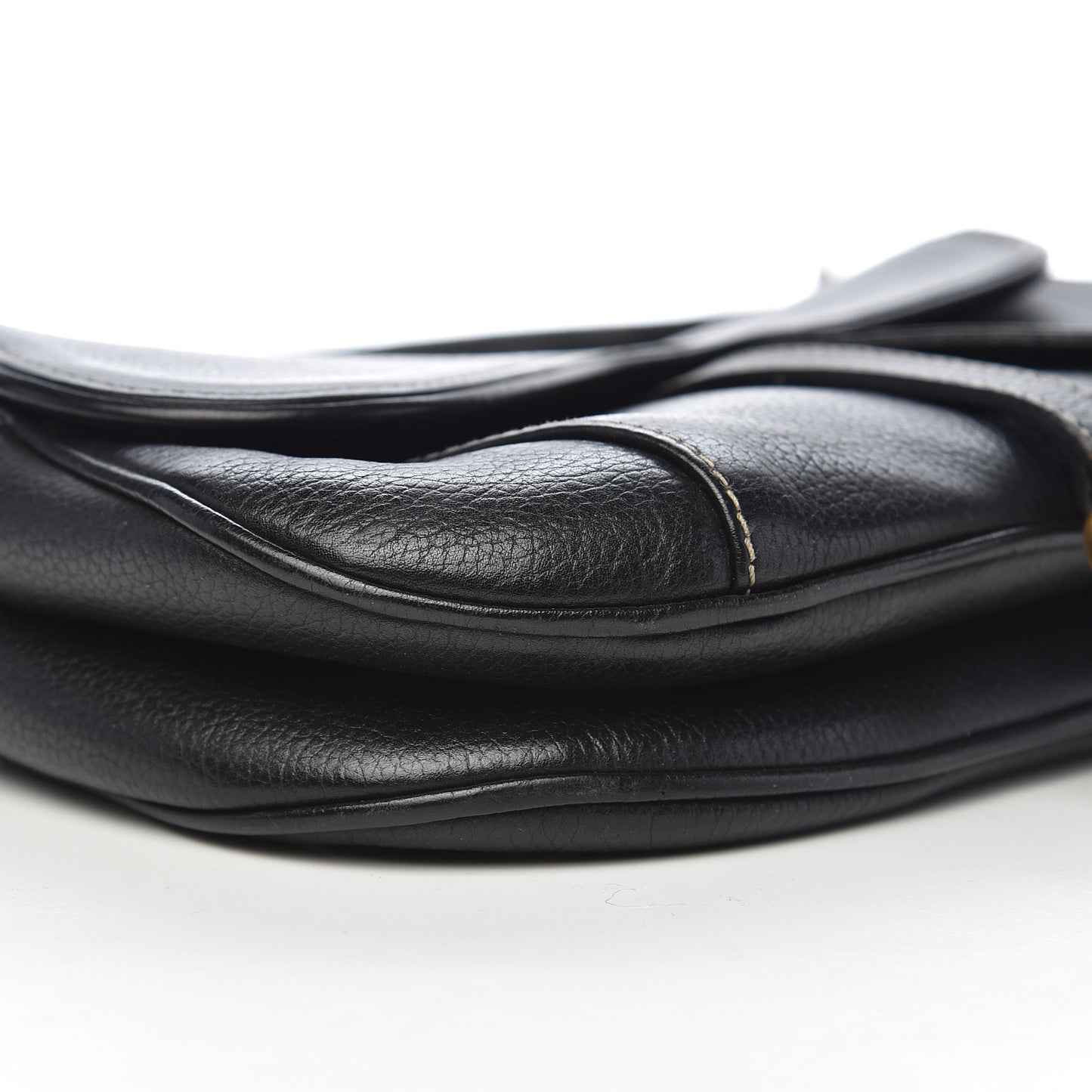 Calfskin Double Saddle Bag Black