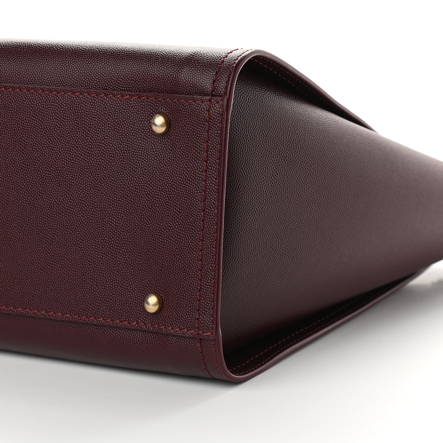 Caviar Small Studded Deauville Tote Burgundy