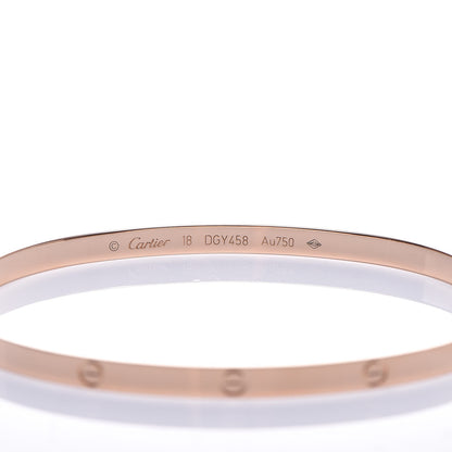 Cartier 18K Pink Gold Small LOVE Bracelet 18 5 of 9