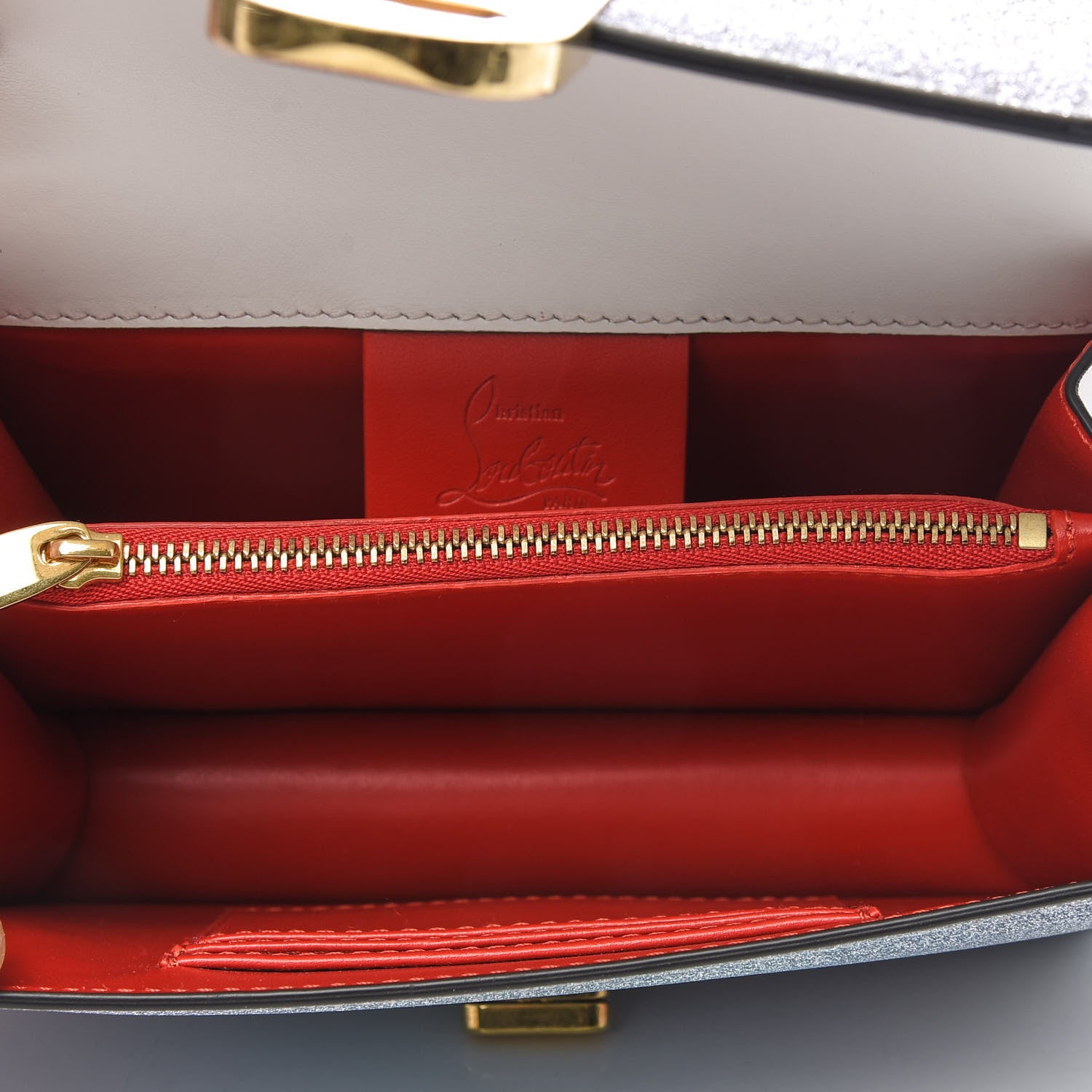 Christian Louboutin Glitter Calfskin Elisa Mini Shoulder Bag Multicolor Snow 4 of 8