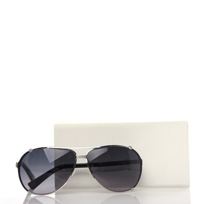 Christian Dior Metal Chicago 2 Aviator Sunglasses Black 9 of 9