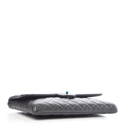 Chanel Caviar Quilted Clutch Dark Grey 4 of 9