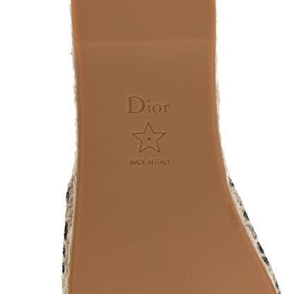 Christian Dior Oblique Embroidered Granville Espadrille 15mm Slippers 38.5 Deep Blue 8 of 11