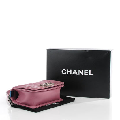 Chanel Goatskin Quilted Patent Small Duo Boy Flap Pink 4 of 8