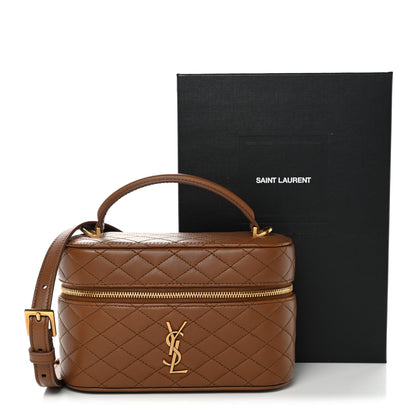 Saint Laurent Lambskin Quilted Mini Gaby Vanity Case Fox 11 of 11
