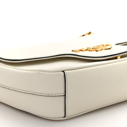 Prada Saffiano Flap Shoulder Bag Talco 8 of 9