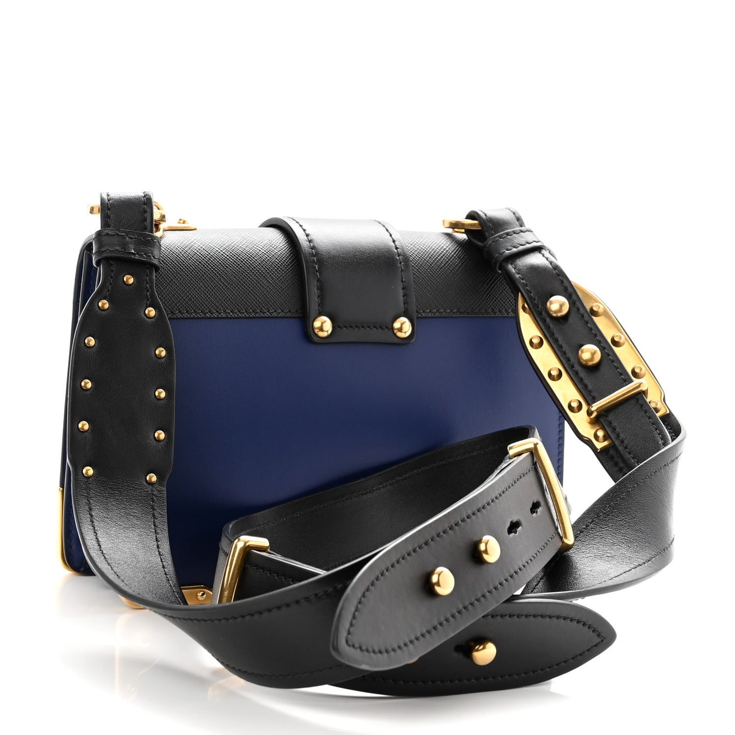 City Calf Saffiano Cahier Bag Bluette Black