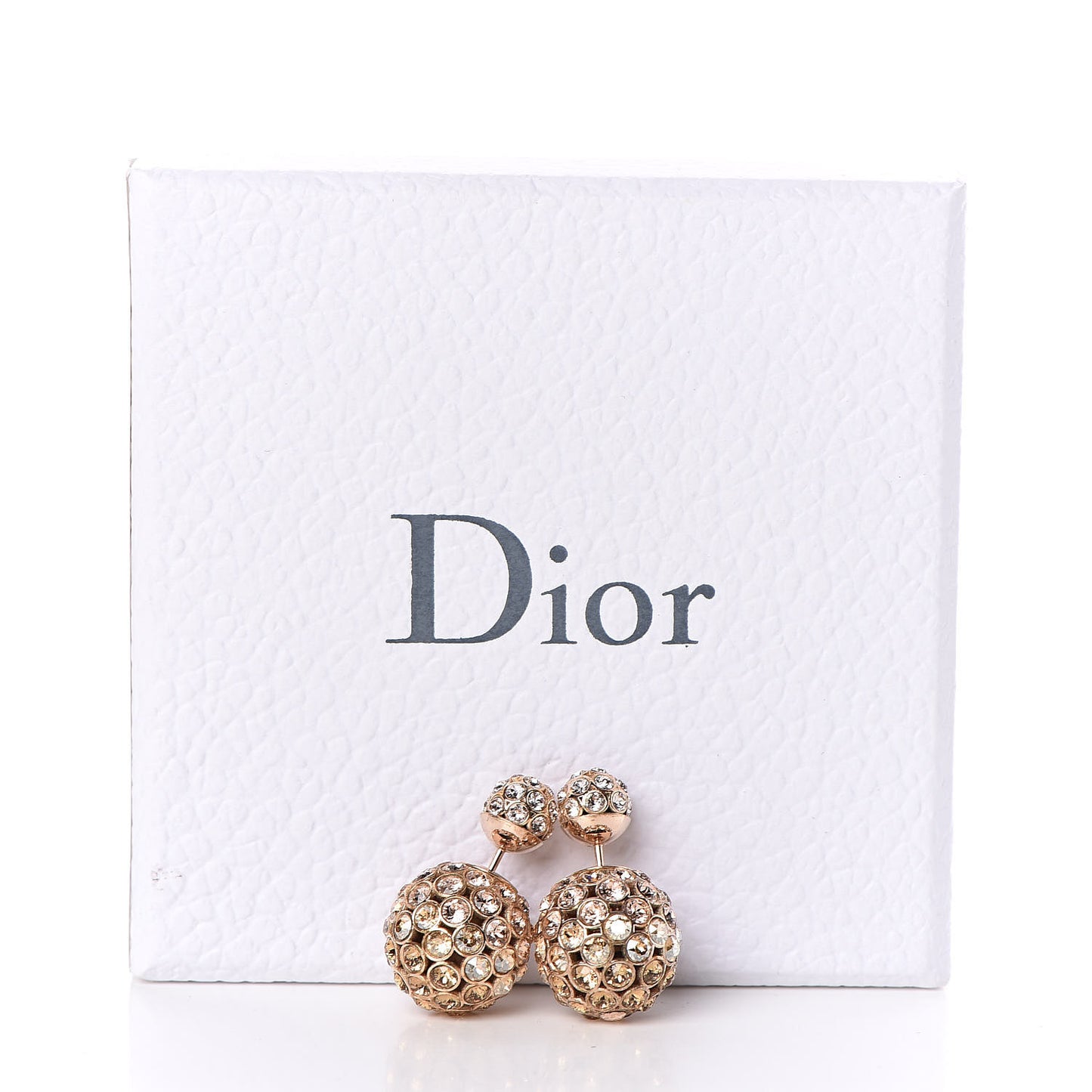 Crystal Mise En Dior Tribal Earrings Light Pink Gold