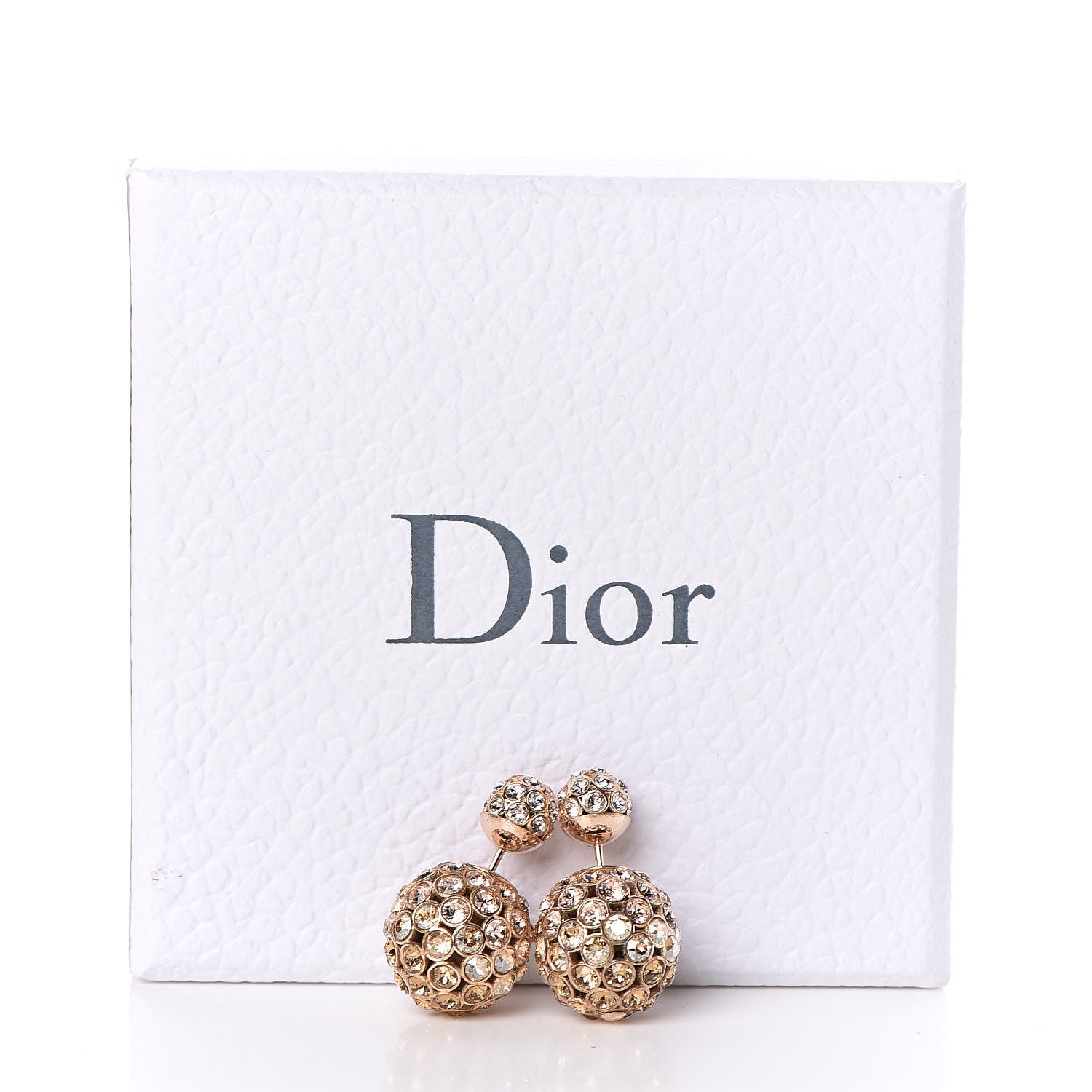 Christian Dior Crystal Mise En Dior Tribal Earrings Light Pink Gold 4 of 4