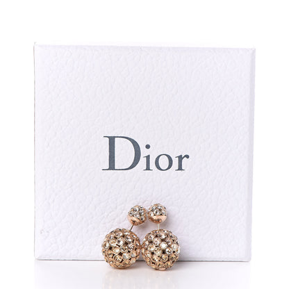 Christian Dior Crystal Mise En Dior Tribal Earrings Light Pink Gold 4 of 4