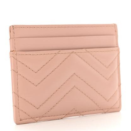 Gucci Calfskin Matelasse GG Marmont Card Holder Perfect Pink 3 of 6