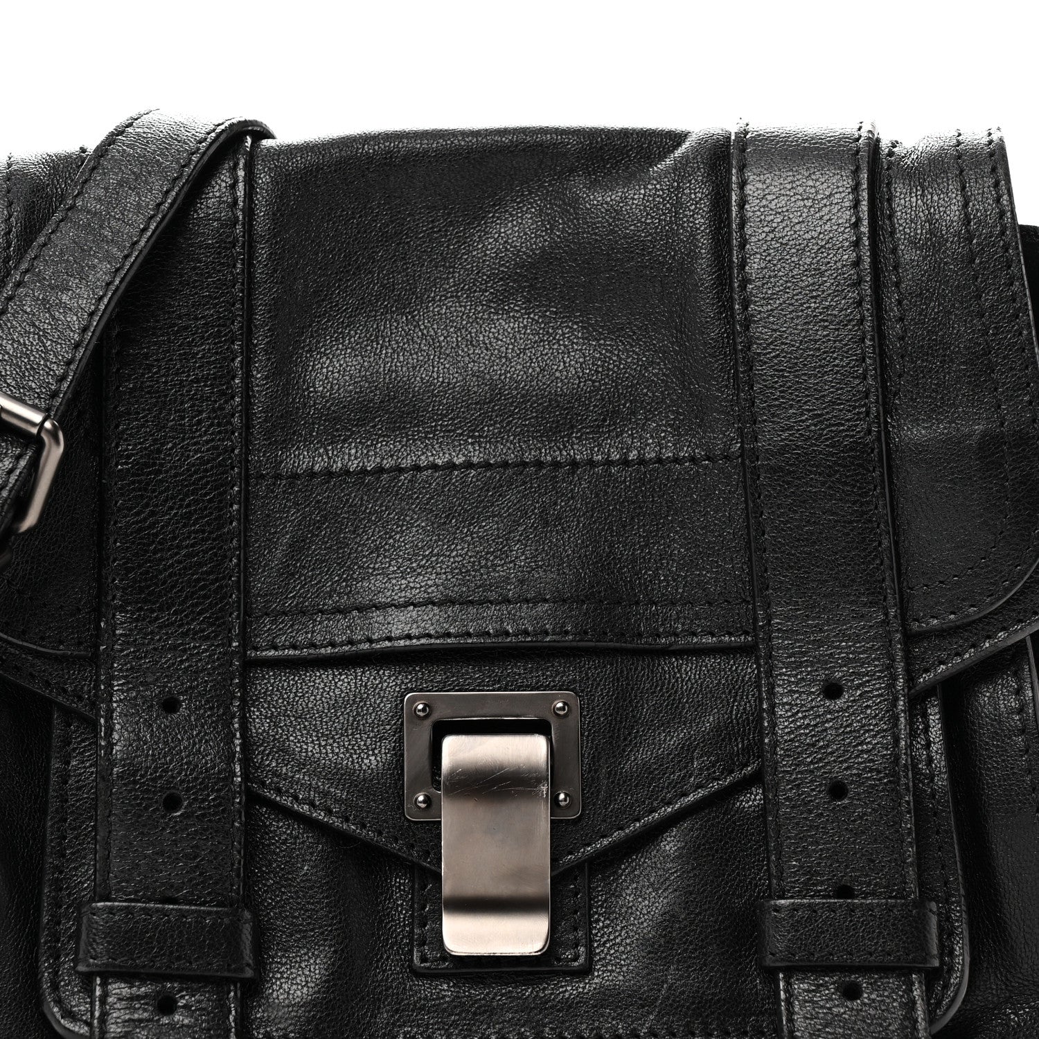 Proenza Schouler Lambskin PS1 Pouch Messenger Black 9 of 11