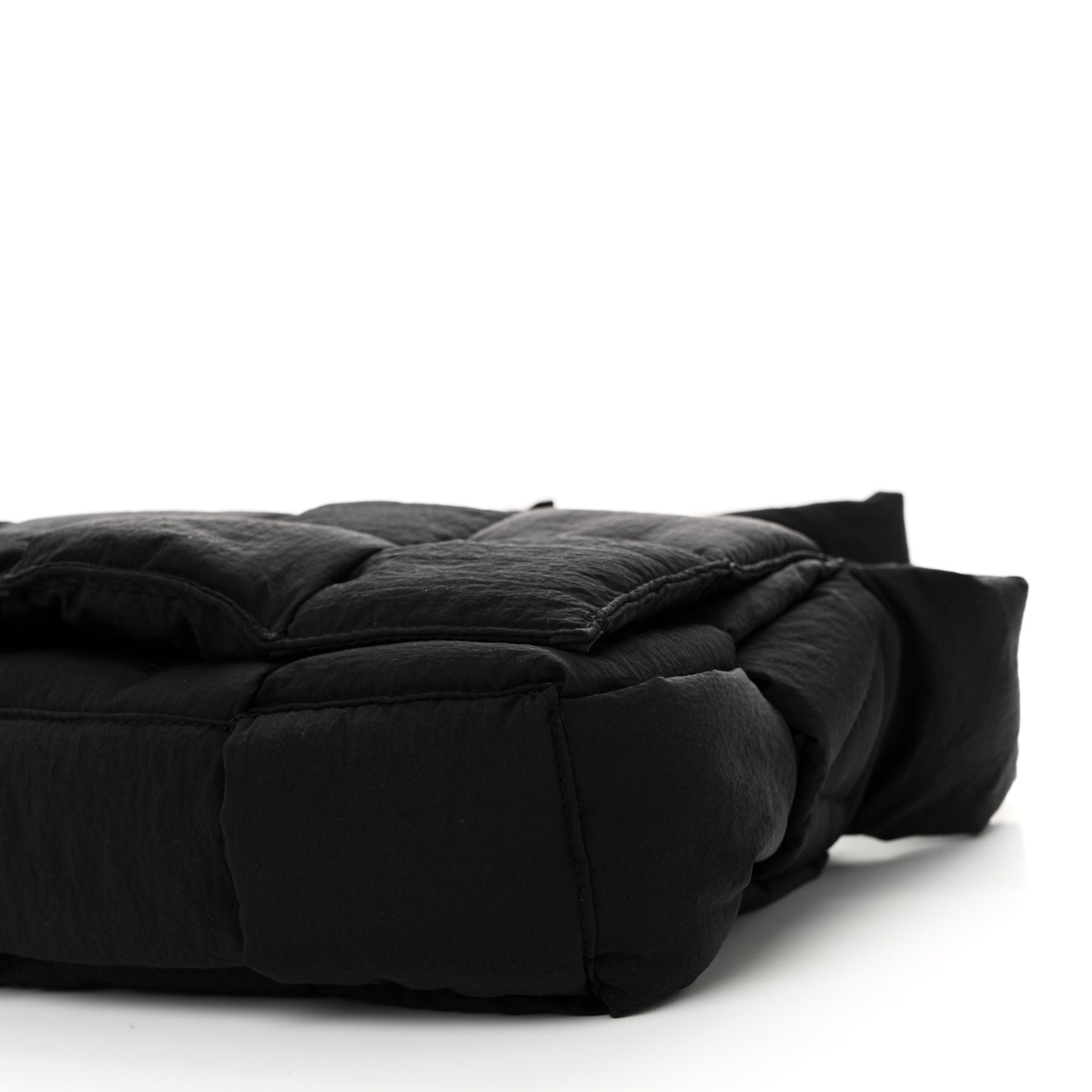 Nylon Intrecciato Padded Tech Cassette Bag Black