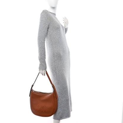 Celine Supple Calfskin Medium Triomphe Heloise Shoulder Bag Tan 2 of 11