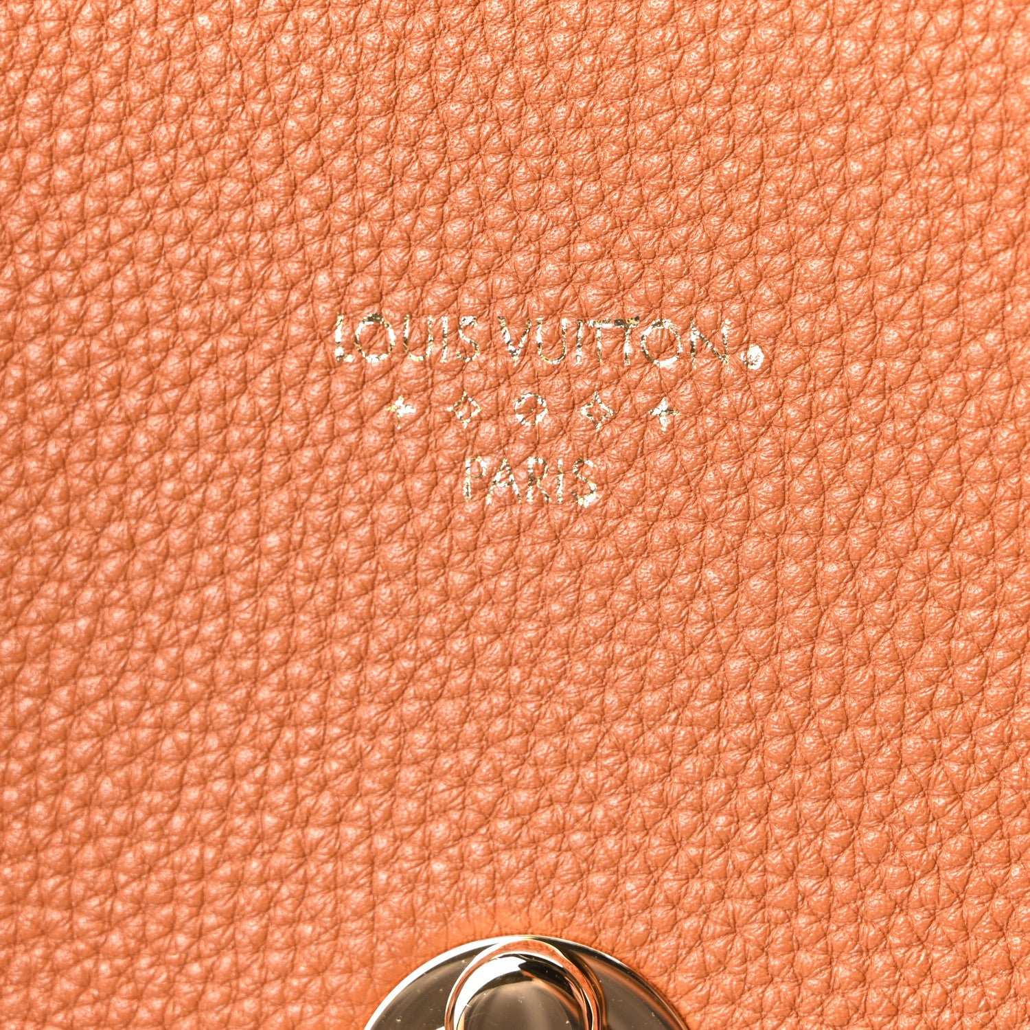 Louis Vuitton Grained Calfskin LV Pont 9 Soft MM Golden Siena 6 of 9