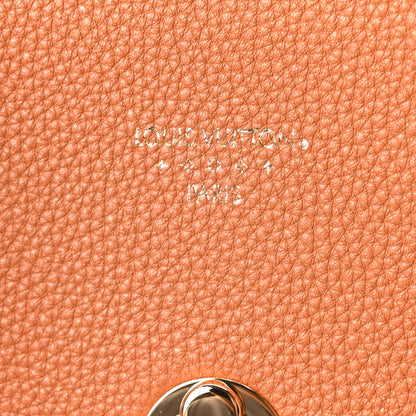 Louis Vuitton Grained Calfskin LV Pont 9 Soft MM Golden Siena 6 of 9