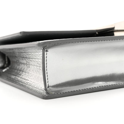 Givenchy Metallic Calfskin 4G Embossed Small 4G Crossbody Silver 9 of 10