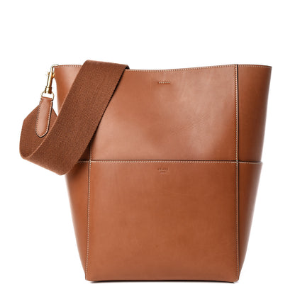 Celine Natural Calfskin Sangle Bucket Bag Tan 1 of 8