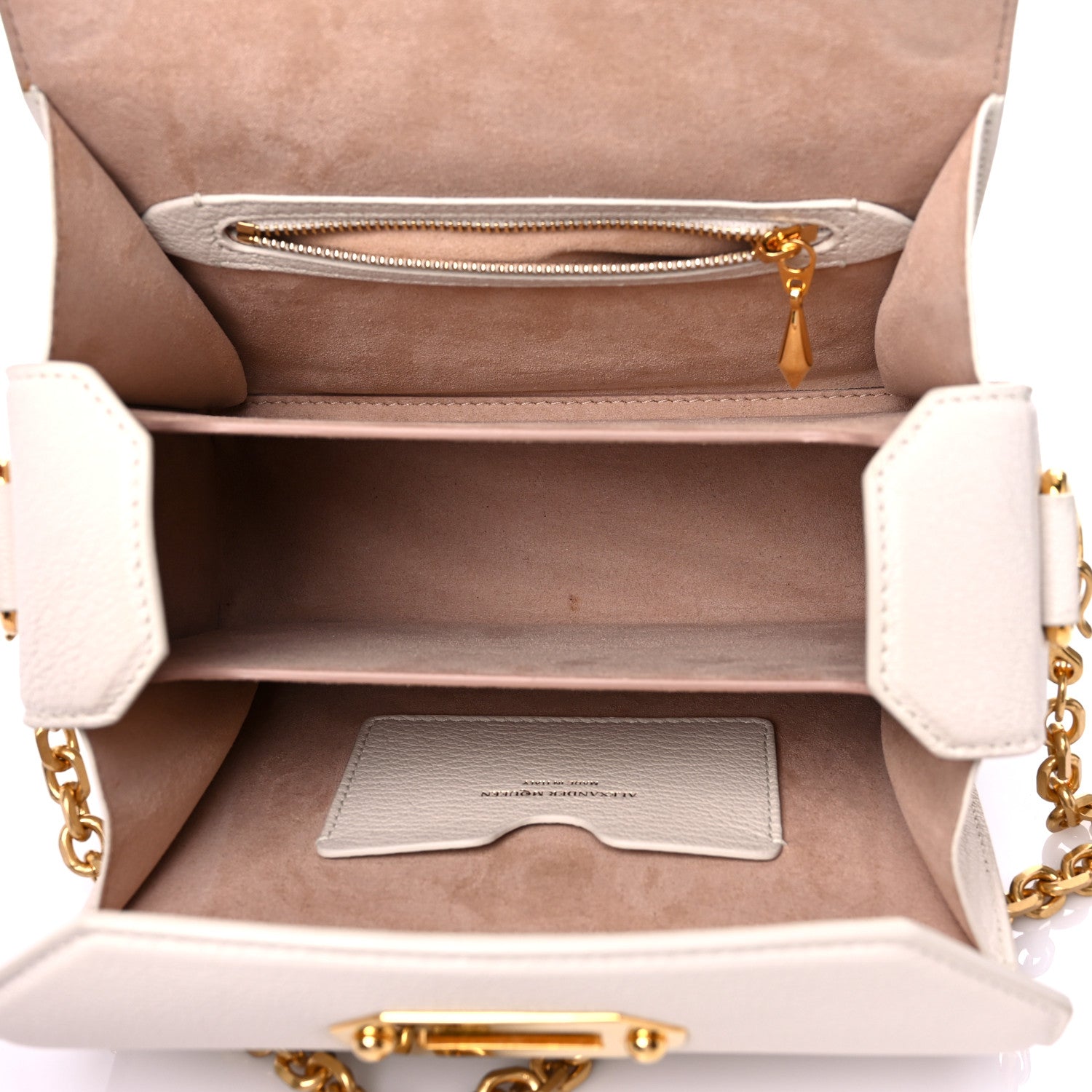 Alexander McQueen Silky Amish Grain Calfskin Box Shoulder Bag 19 Off White 5 of 14