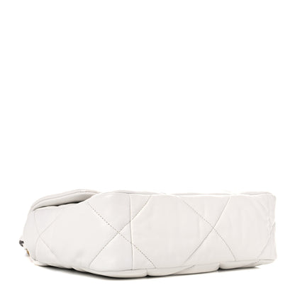 Chanel Goatskin Quilted Medium Chanel 19 Flap White 4 of 10