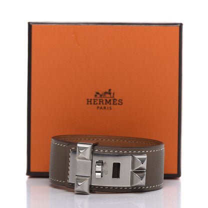 Hermes Swift Collier de Chien CDC 24 Bracelet T3 Etoupe 7 of 7