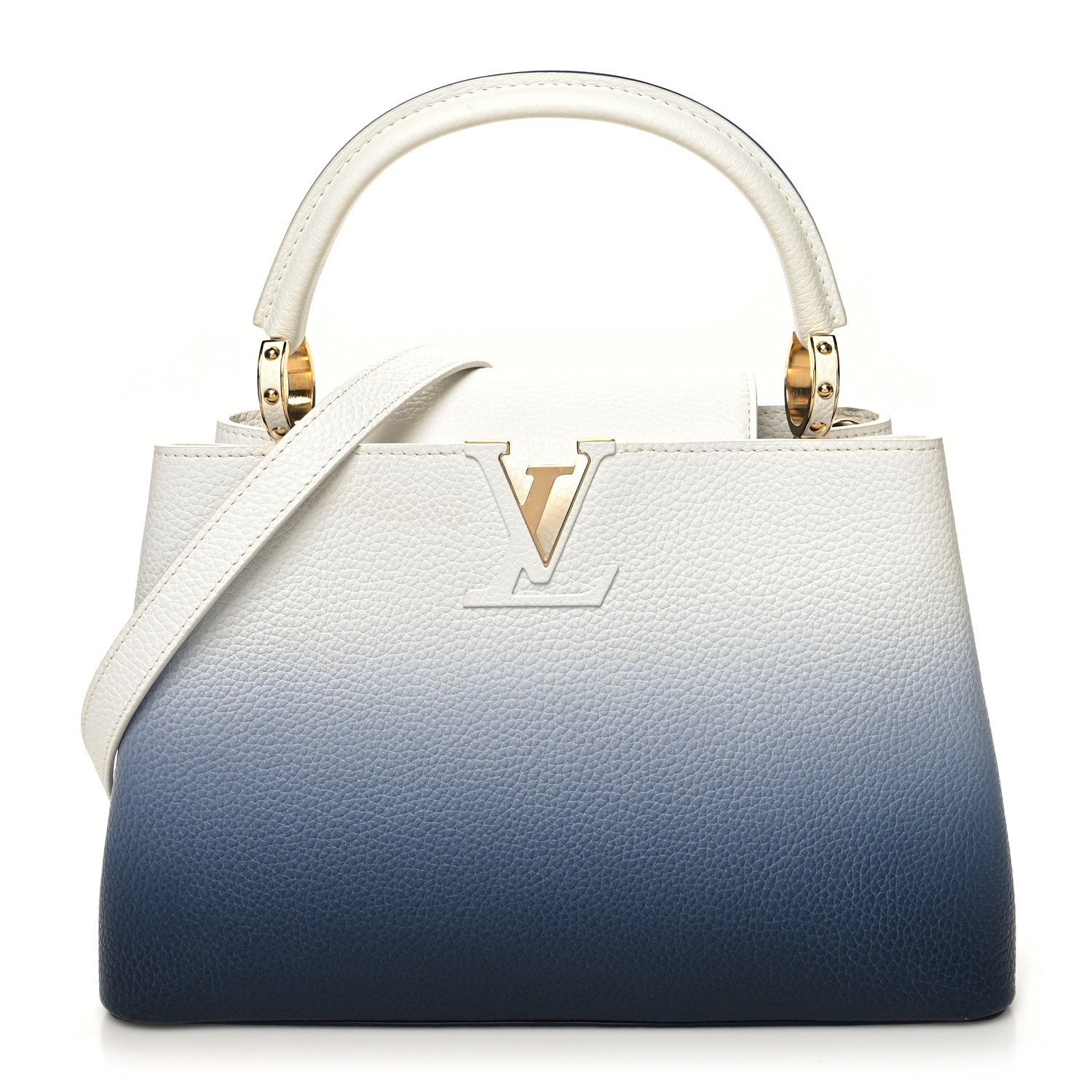 Louis Vuitton Taurillon Capucines BB Blue Marine 1 of 12