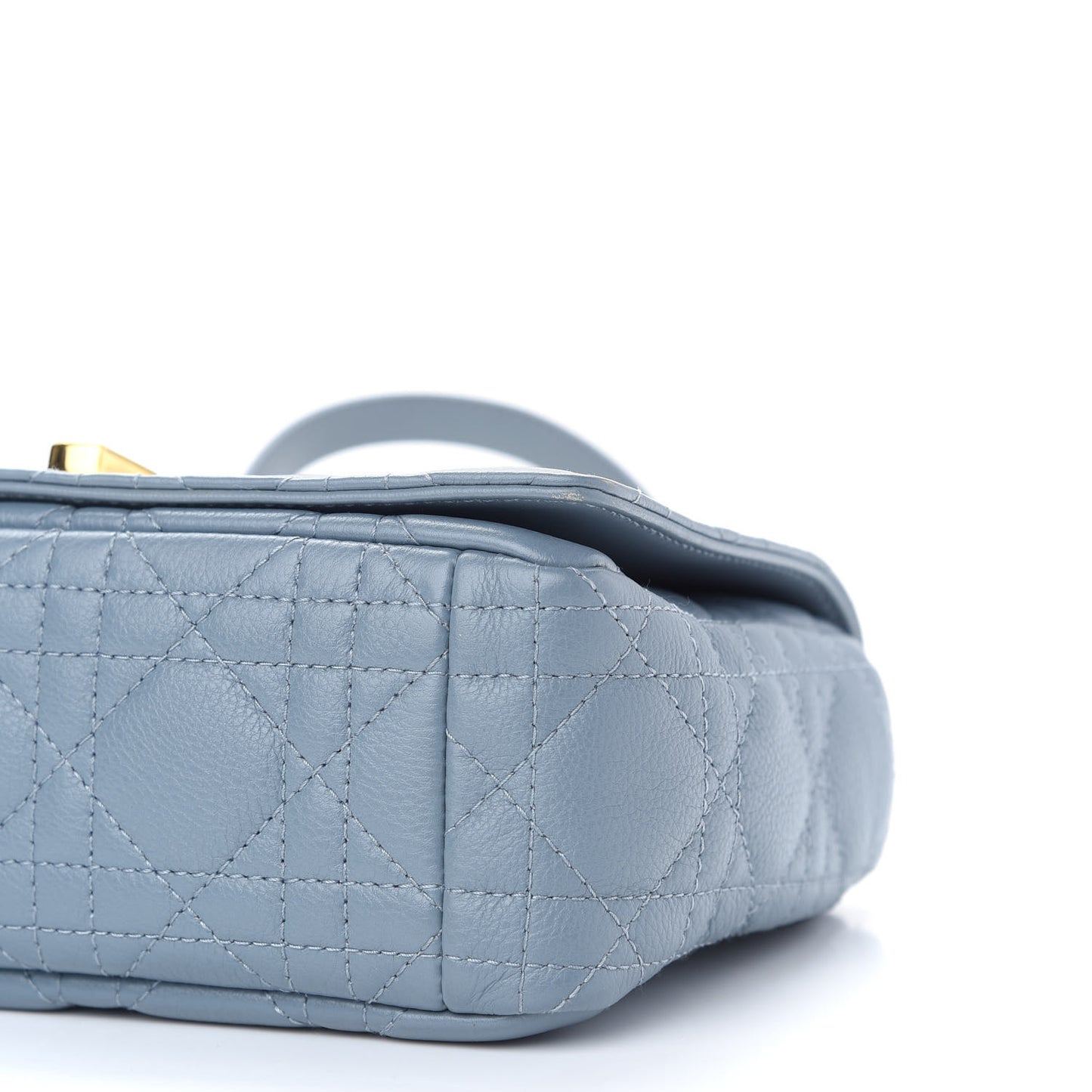 Calfskin Cannage Small Caro Bag Cloud Blue