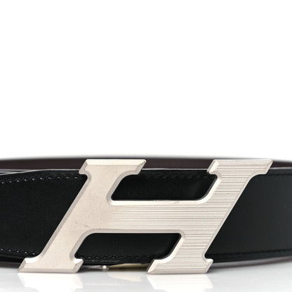 Hermes Box Togo 32mm H Speed Belt 85 34 Black Chocolate Gris Clair 2 of 7
