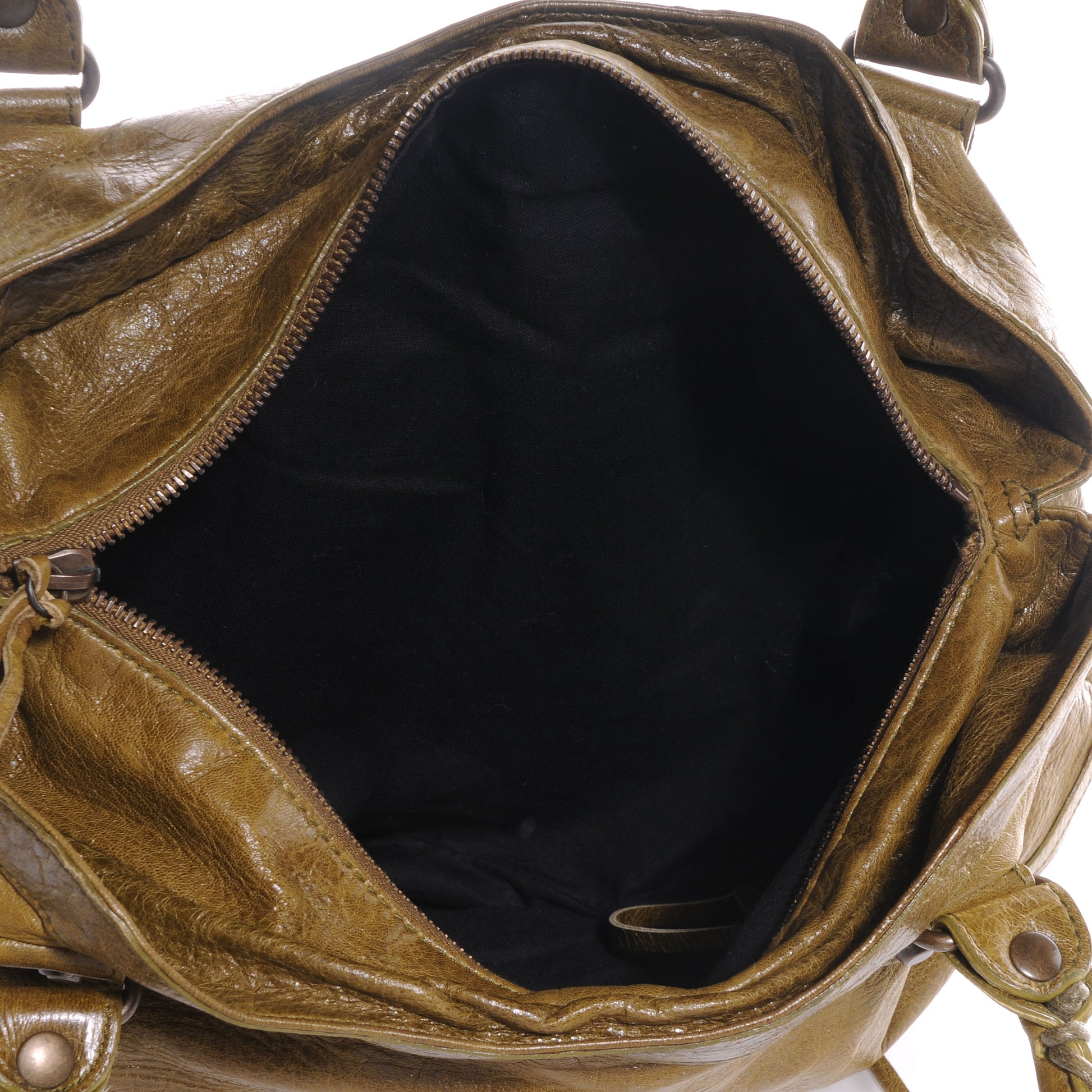 Balenciaga Chevre Classic Hardware Purse Olive Brown 6 of 8