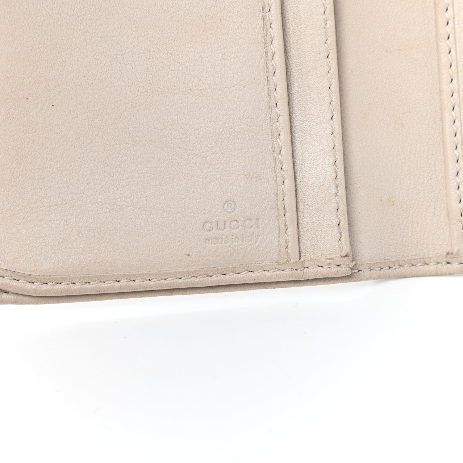 Gucci Guccissima Ladies Web Long Wallet Off White 6 of 9