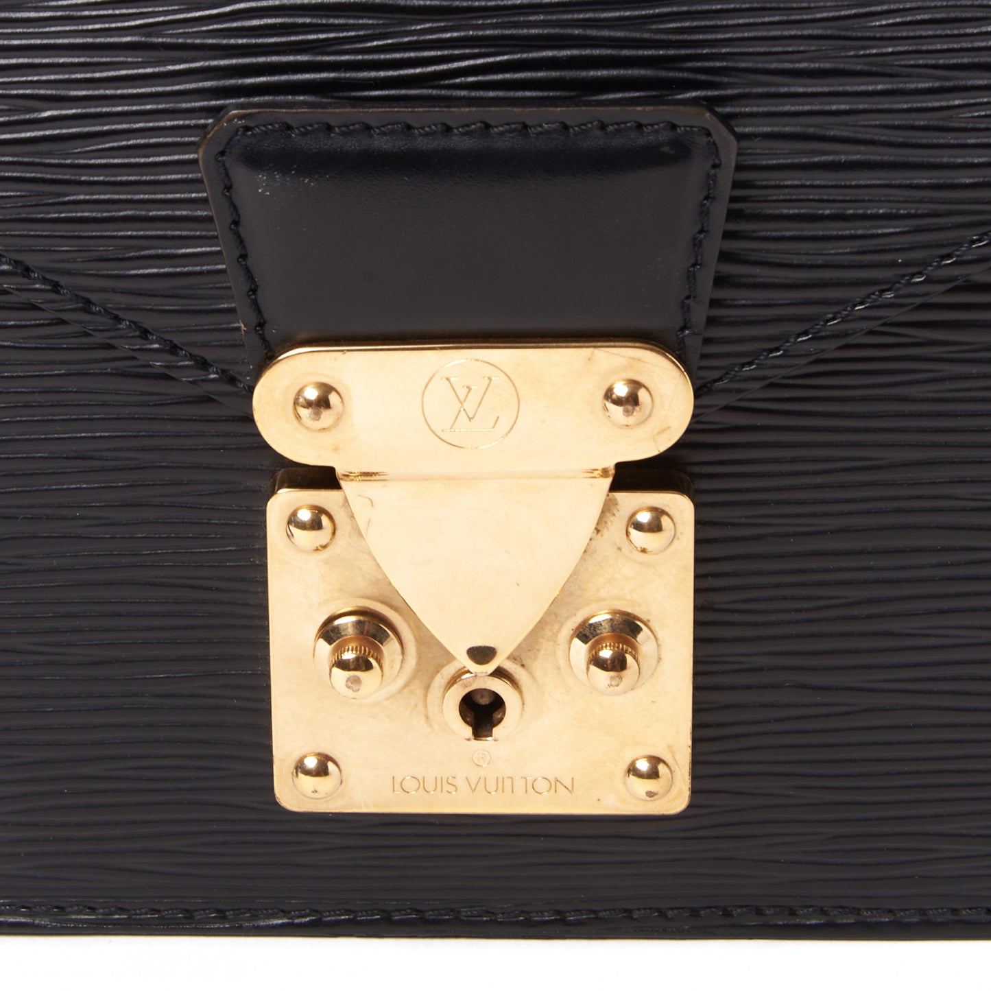 Epi Pochette Sellier Dragonne Clutch Black