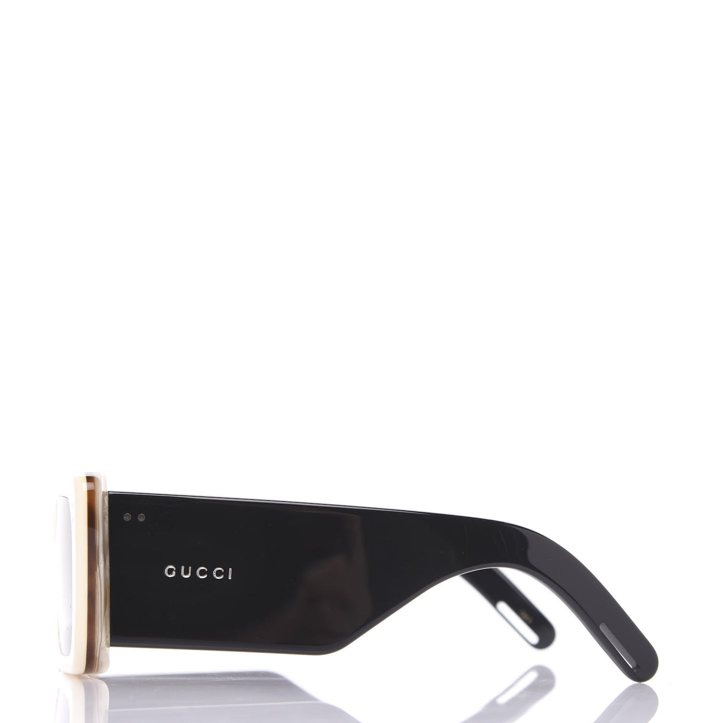Acetate Rectangular Flap GG0543S Sunglasses White Black