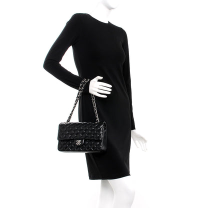 Chanel Lambskin Quilted Medium Double Flap Black 3 of 9
