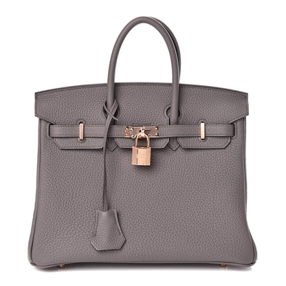 Hermes Togo Birkin 25 Etain 1 of 31