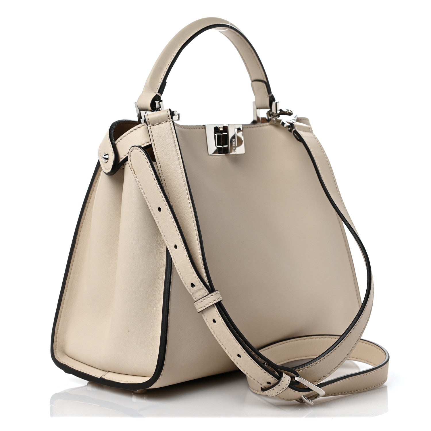 Fendi Vitello Tahiti Burro Medium Peekaboo Iconic Essentially Satchel Camelia Makeup 3 of 8