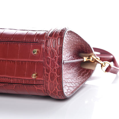 Alexander McQueen Calfskin Crocodile Embossed Heroine 30 Red 6 of 11