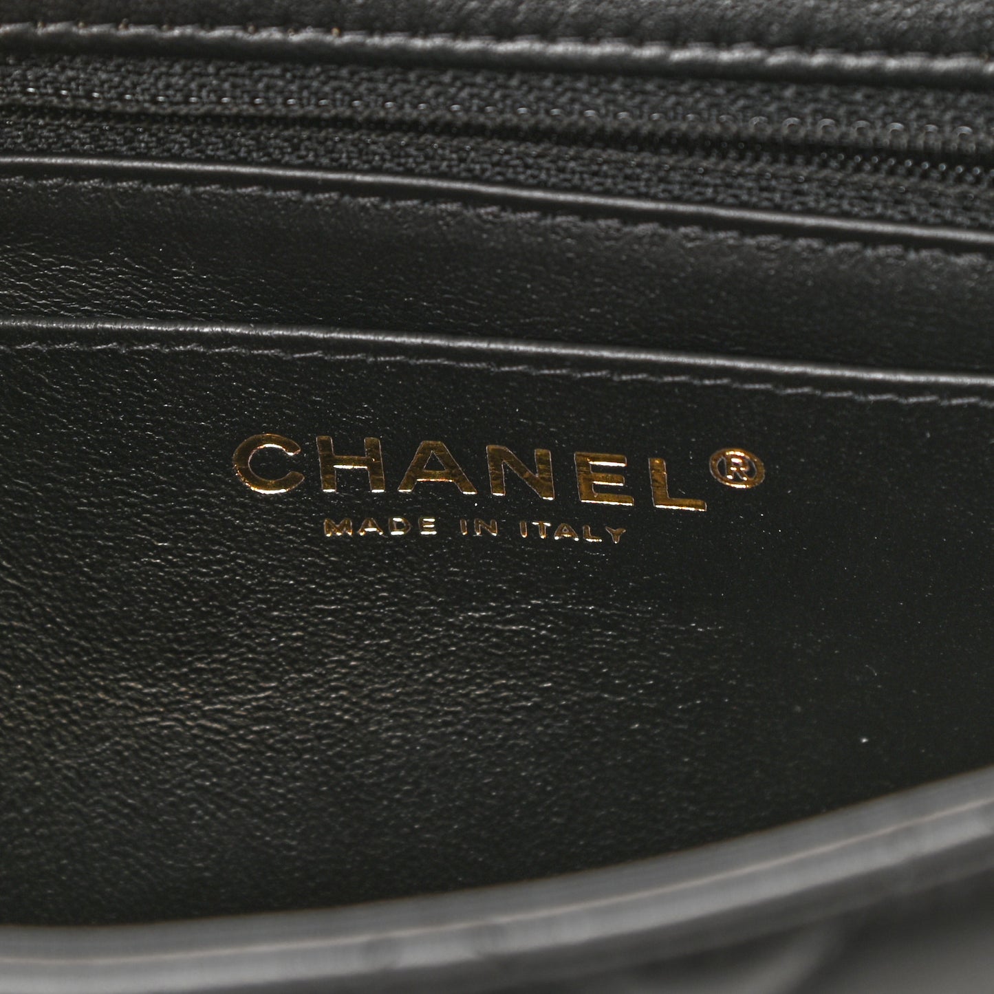 Lambskin Quilted Mini Square Flap Black